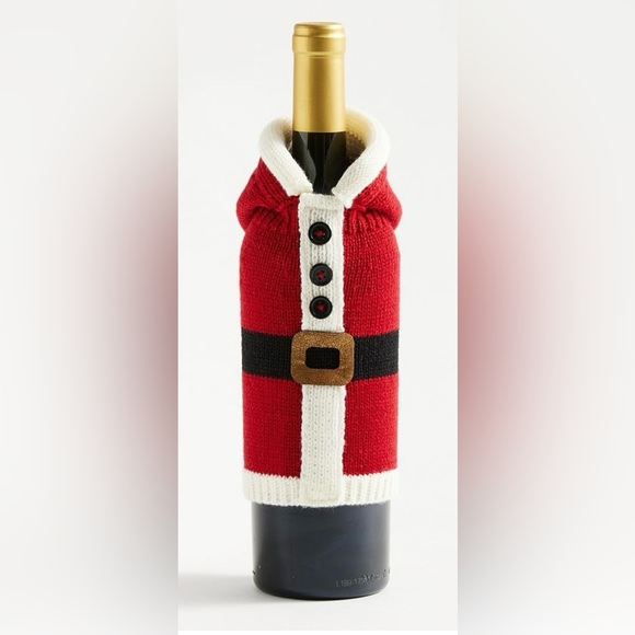 Pottery Barn Santa's Jacket Knit Wine Bag - Picture 2 of 11